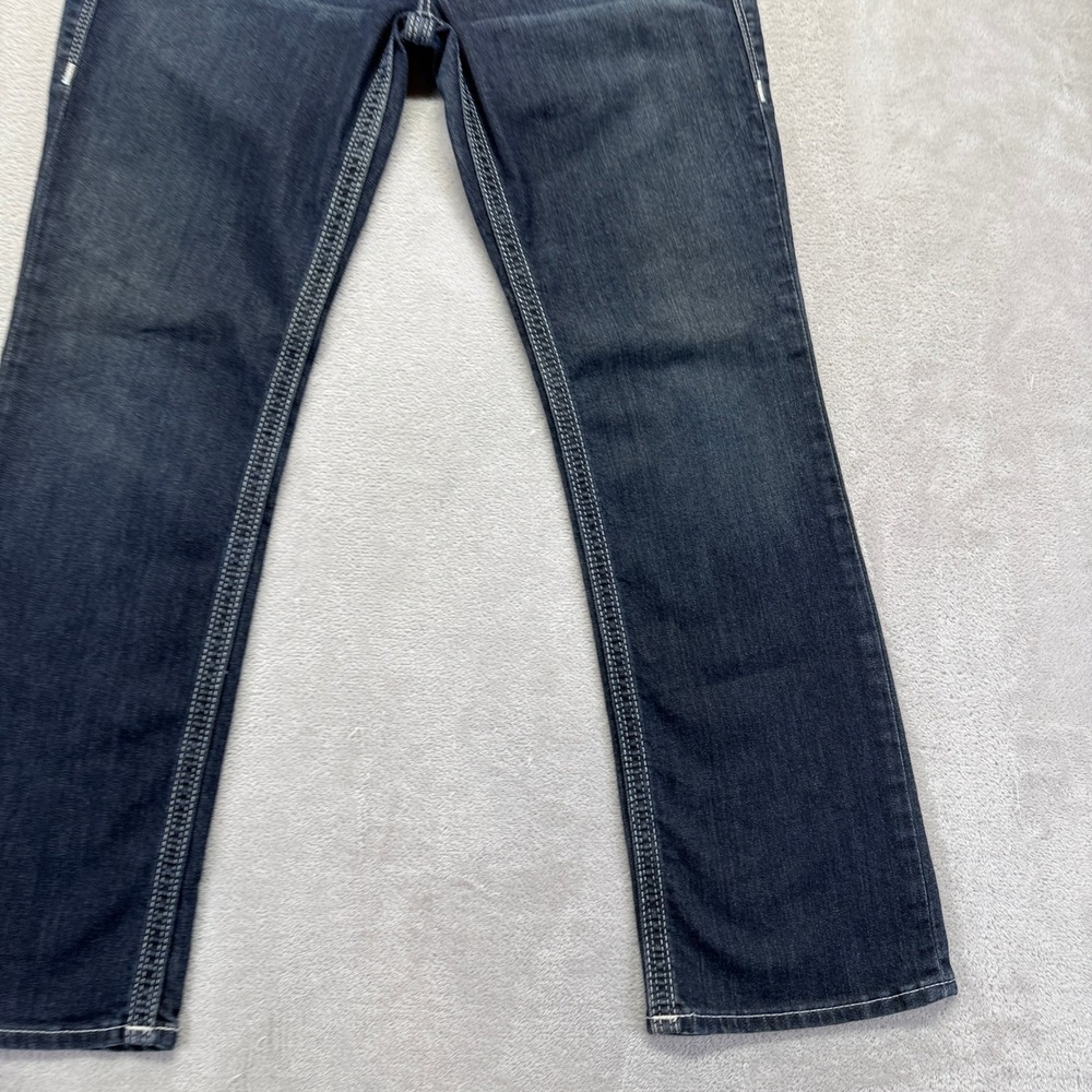 True Religion Jeans Women 30 Section Straight Petite Dark Wash Denim Embroidered - Picture 3 of 15